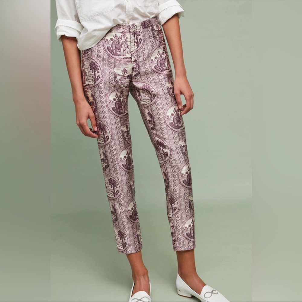 NWOT Anthropologie Scotch & Soda Natalia Toile
Printed Crop Pants